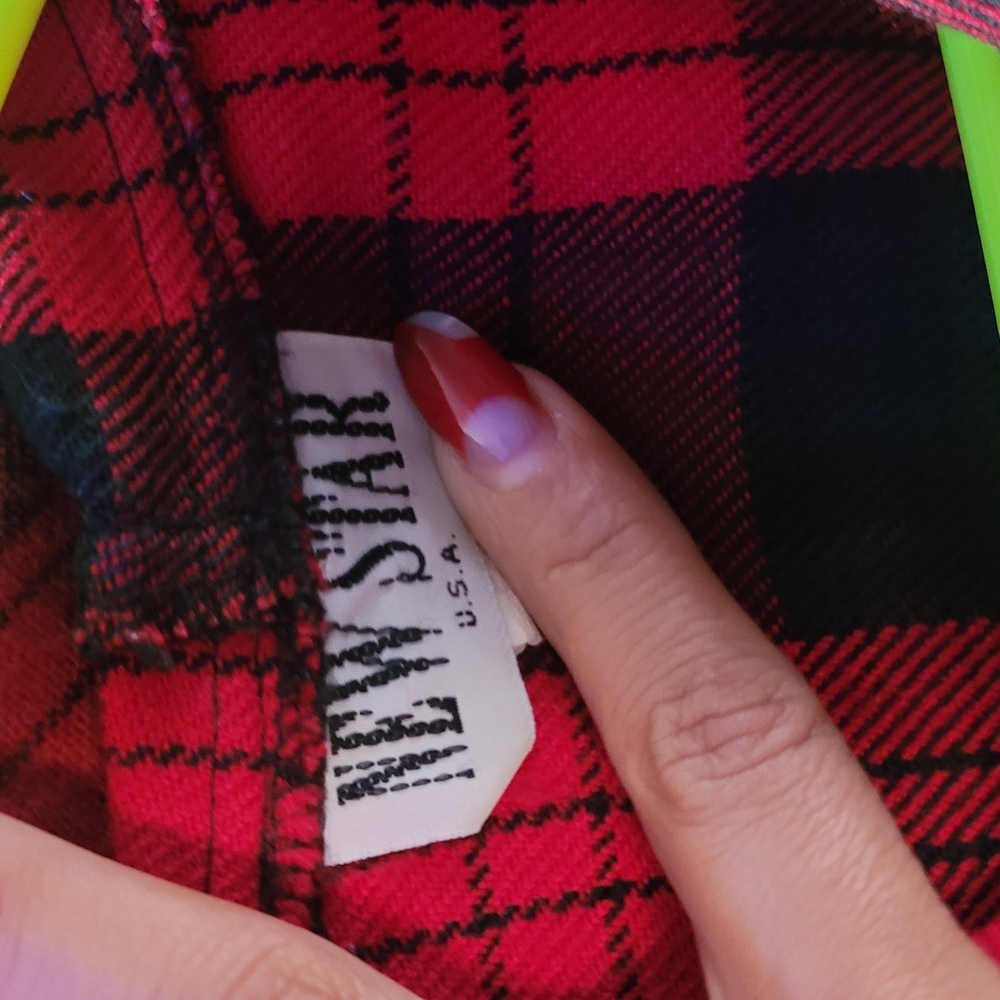 New Star Red and Black Plaid Shirt